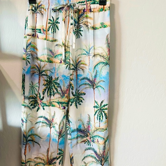 Topshop Hawaiian Print Beach Pants Sz 2 - Picture 14 of 16